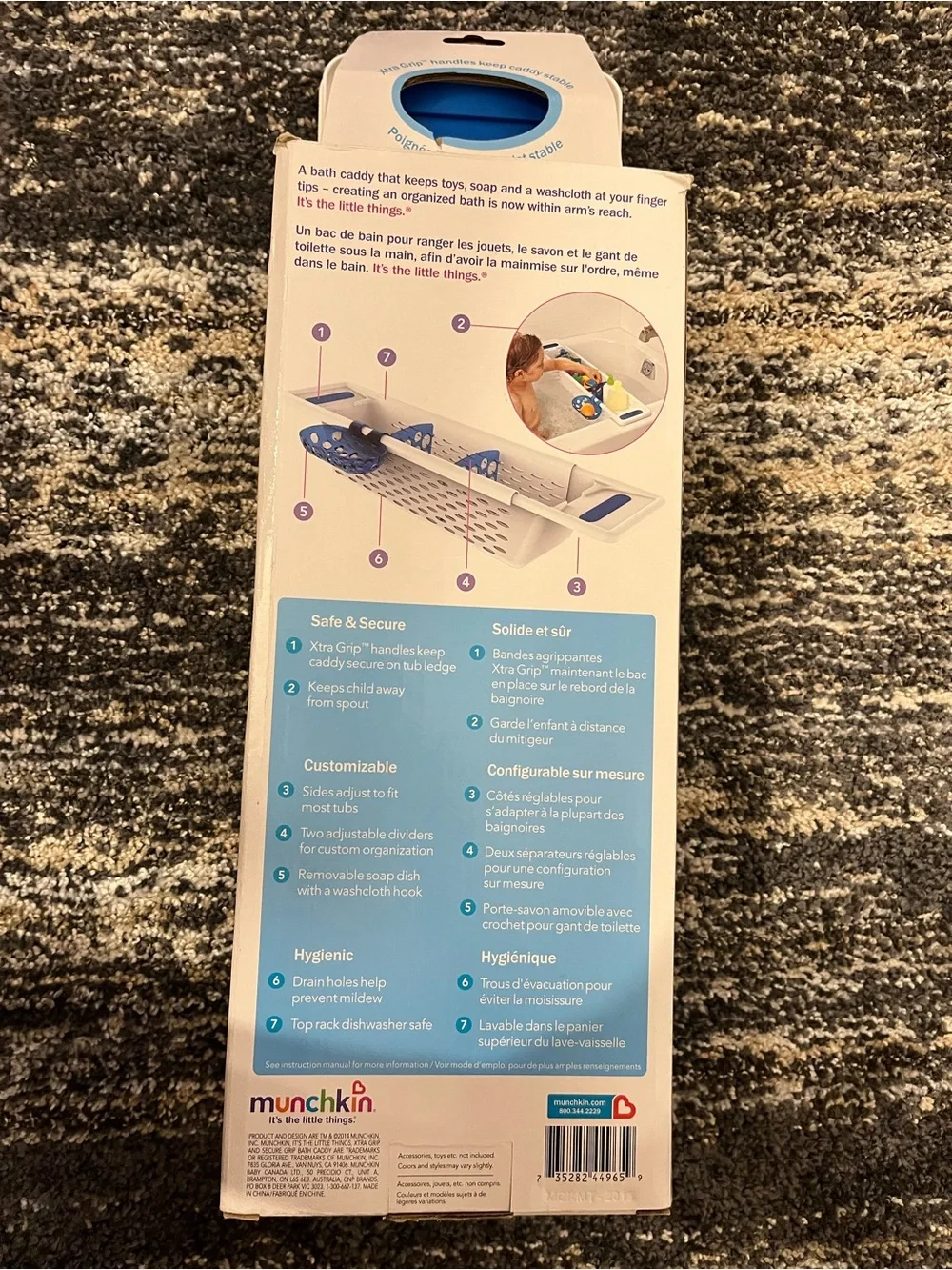 Munchkin Bath Caddy in White and Blue